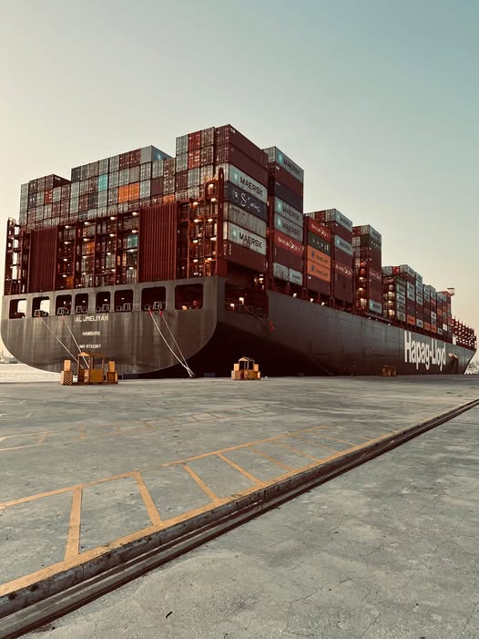 Tahya Misr Terminal receives the largest container ship in the history of Alexandria Port.